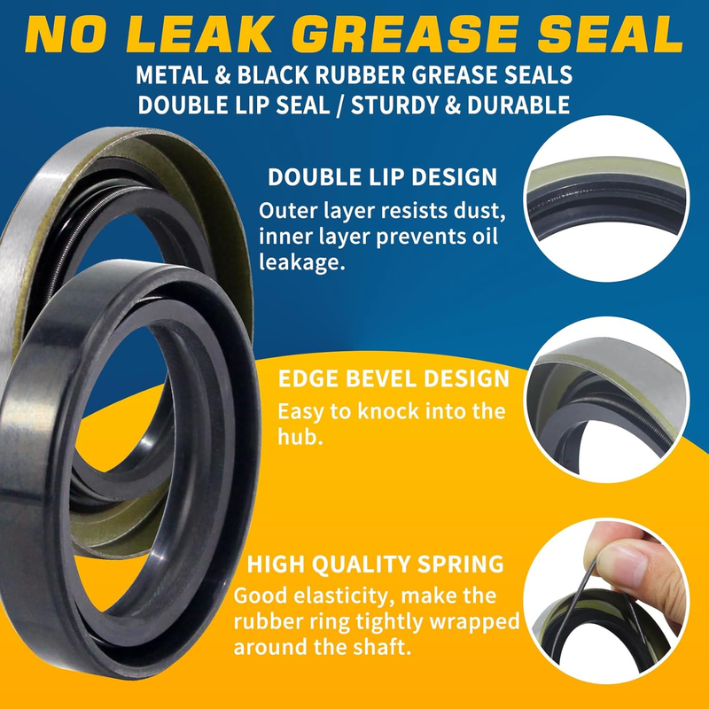 2Sets 5 on 4.5'' Trailer Hub Kits for 2000Lbs 1'' or 1-1/16'' Straight Axle, 5 L