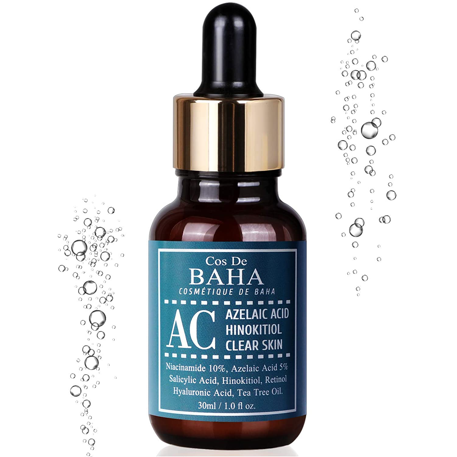 Azelaic Acid Tea Tree Face Serum with Niacinamide Retinol for Cystic Acne
