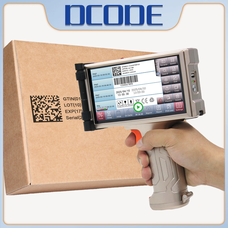 PRX880 1200PDI Industrial Handheld Inkjet Printer with 6.5 Inch Touch Screen for