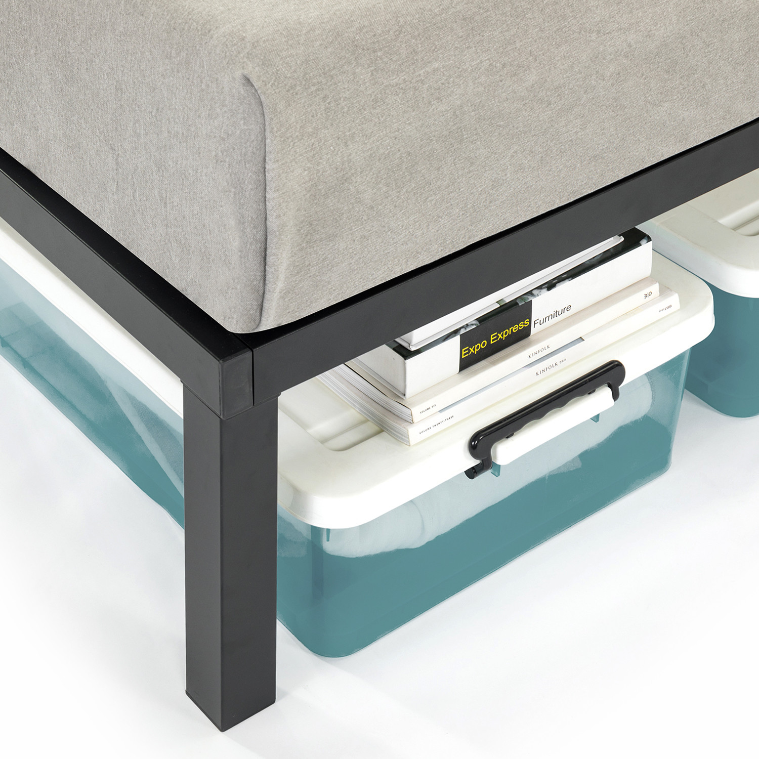 14'' Clip2Lock Heavy Duty Metal Platform Bed with Heavy Duty Steel Slat