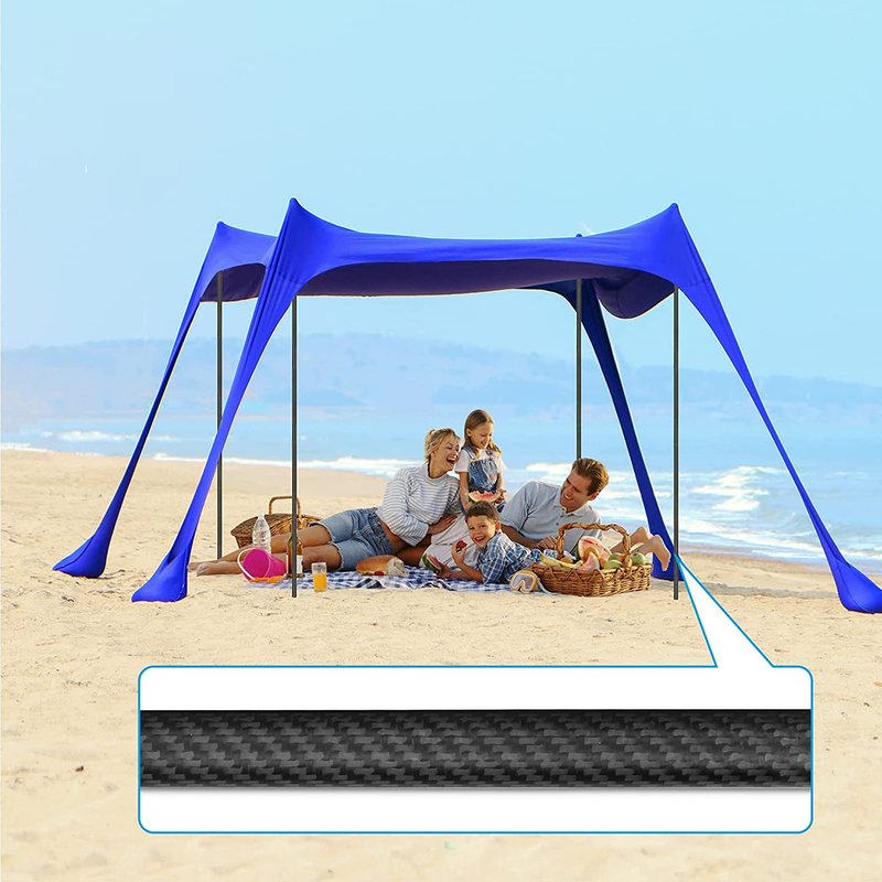 HIBLE Beach Tent Sun Shelter 4-8 Person Carb