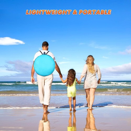 Pop Up Beach Tent Sun Shade Shelter Anti-UV Outdoor Camping Portable Blue Canopy