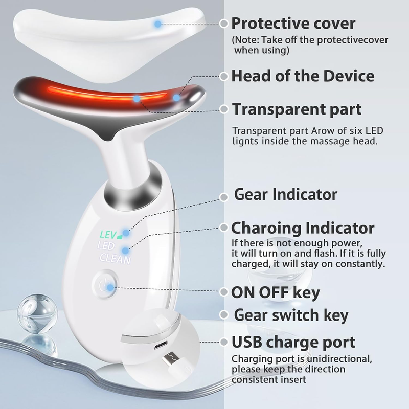 3 in 1 Face Neck Massager, Face Sculpting Tool, Wrinkle Removal Device for Face