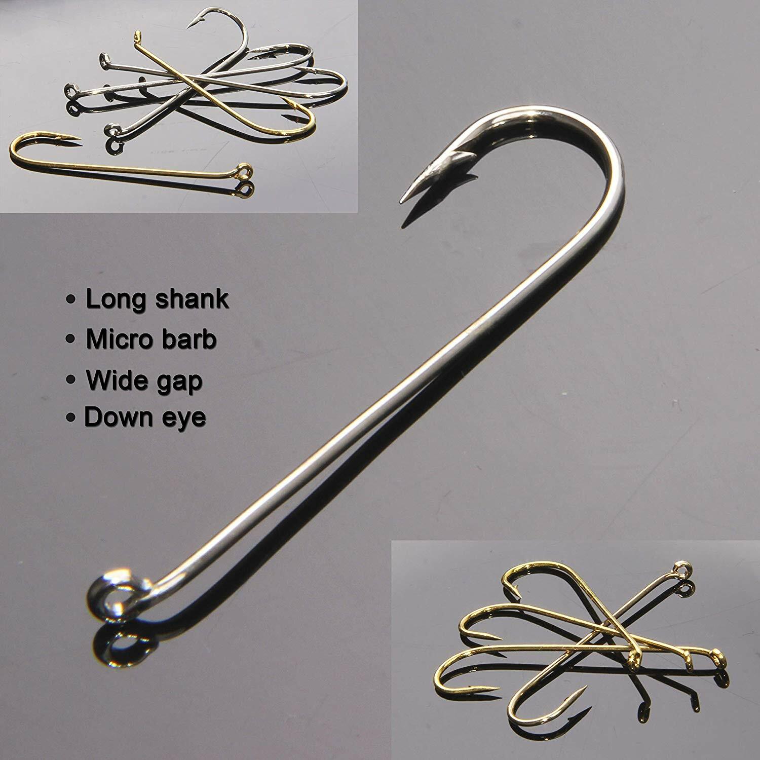 100pcs 79580 Long Shank Streamer Fly Tying Fishing Hook High Carbon