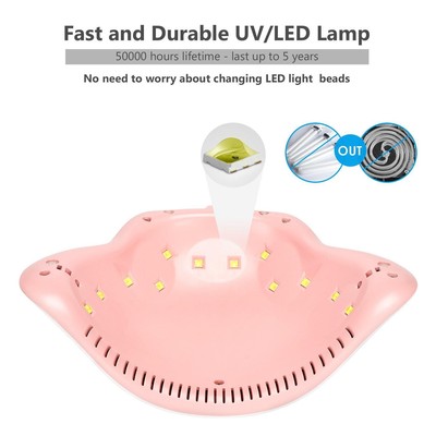 Led Nail Lamp Polish Dryer Light Portable Fingernails Toenails Manicure Pedicure