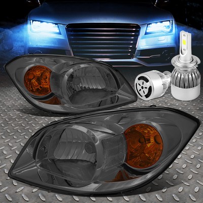 ФАРА С ДЫМЧАТЫМ КОРПУСОМ + ПРОЗРАЧНЫЙ УГОЛ + БЕЛЫЙ СВЕТОДИОД 9007 HID + ВЕНТИЛЯТОР ДЛЯ 05-10 COBALT/G5