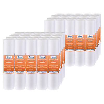 iSpring FP15X50 5-micron 10-Inch by 2.5-Inch Sediment Filter Cartridges, 50-Pack