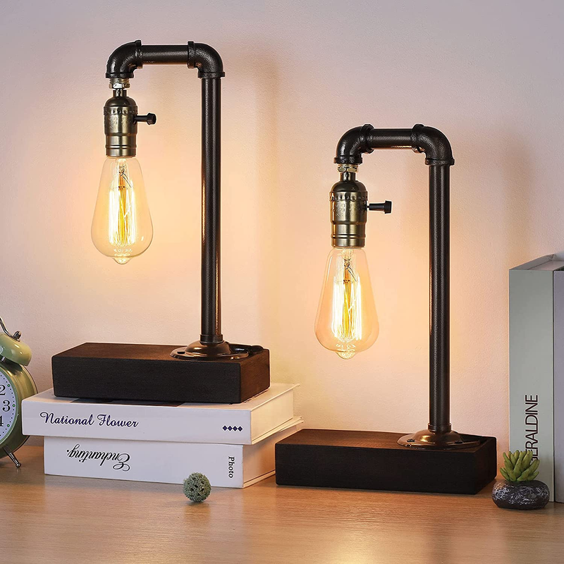 Retro Vintage Table Lamp- Industrial Loft Style Steam Punk L