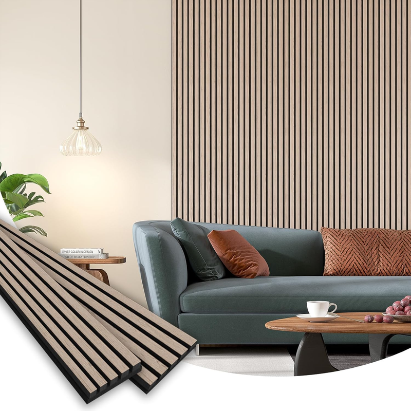 6 Pack Acoustic Wood Wall Panels, 94.5