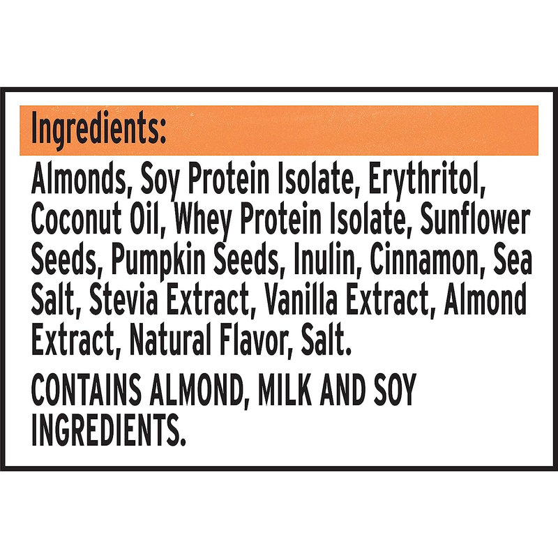 Ratio Toasted Almond Granola Cereal, 2G Sugar, Keto Friendly, 8 OZ Resealable Ce