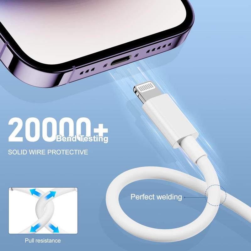 3Pack for [Apple MFi Certified] iPhone Charging Cable 3ft-Lightning to USB Cable