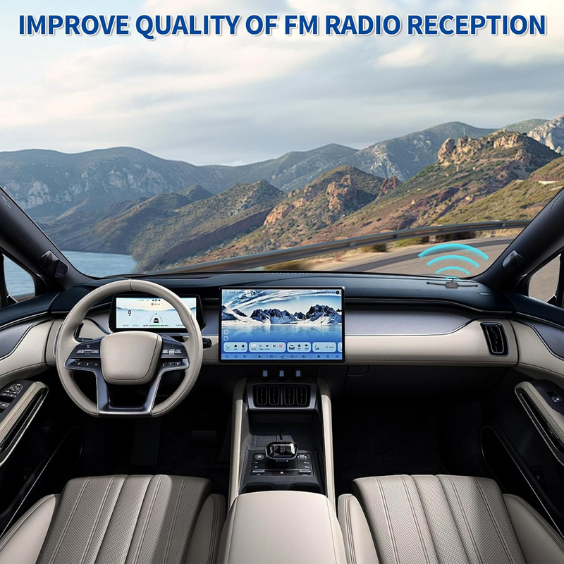 Universal Car Stereo AM FM Dipole Antenna,Hidden Adhesive Mount Radio Aerial for
