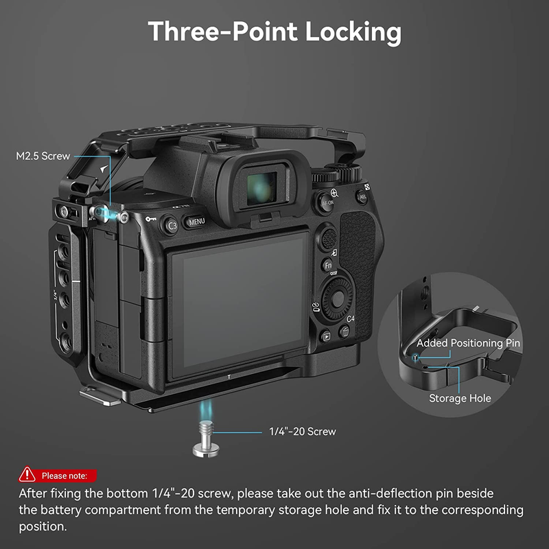 (Upgraded Version)  Full Camera Cage for Sony Alpha 7R V/Alpha 7 IV/Alpha 7S III