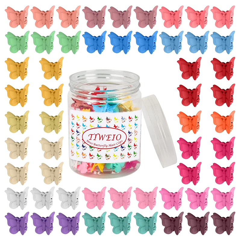 100 Pieces Butterfly Hair Clips Mini Hair Clips
