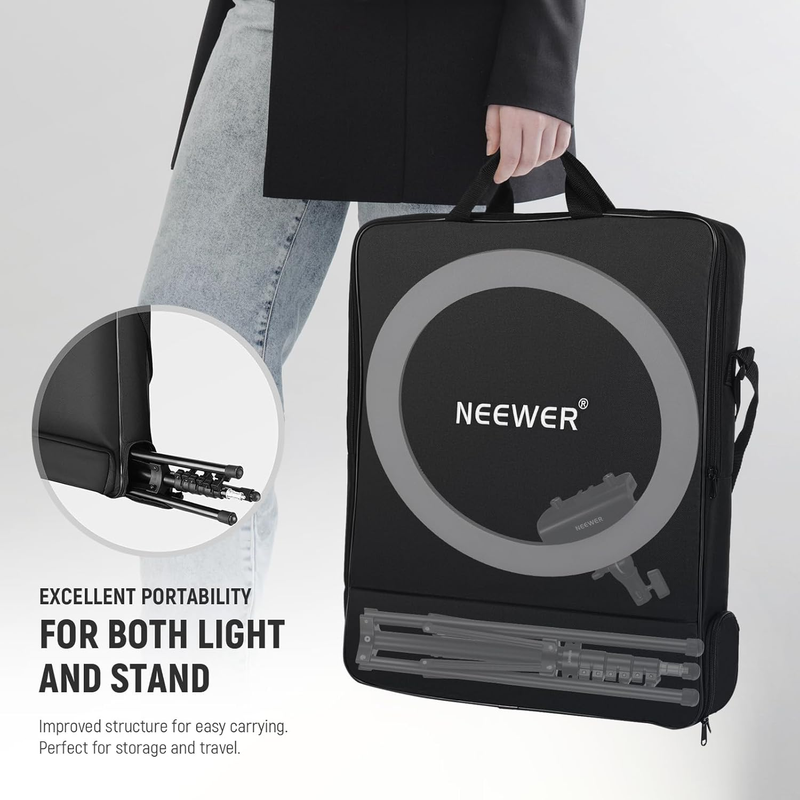 Professional 18 Inch Ring Light with Tripod Stand Phone Holder Compatible with i
