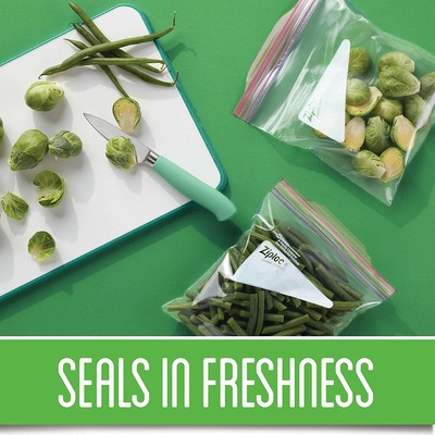 Ziploc Food Storage Bags Meal Preparation Zip Container Pouch Refrigerator 80