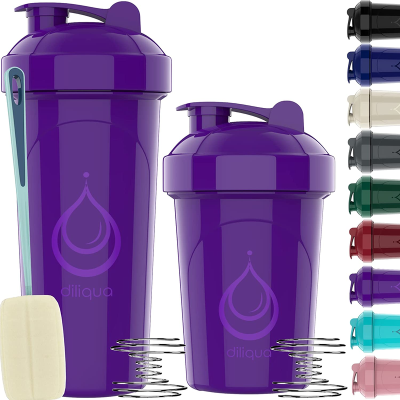 Blender Shaker Bottle  2Pack - 28 Oz & 20 Oz Shaker Bottles for Protein Mixes