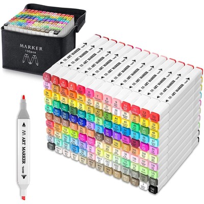 Tommax 130 Colors Dual Tip Alcohol Markers, Sketch Markers Set for Adults Art...