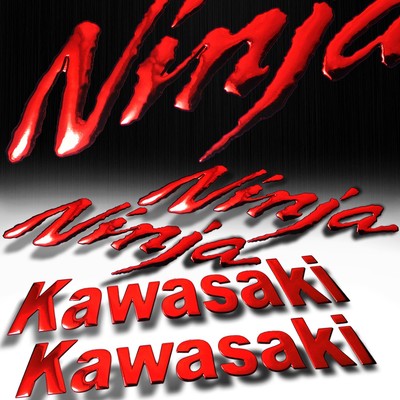 2X 6'' ABS 3D Emblem Decal Logo+Letter Sticker+6.25'' for Ninja ZXR ZZR Chrome Red