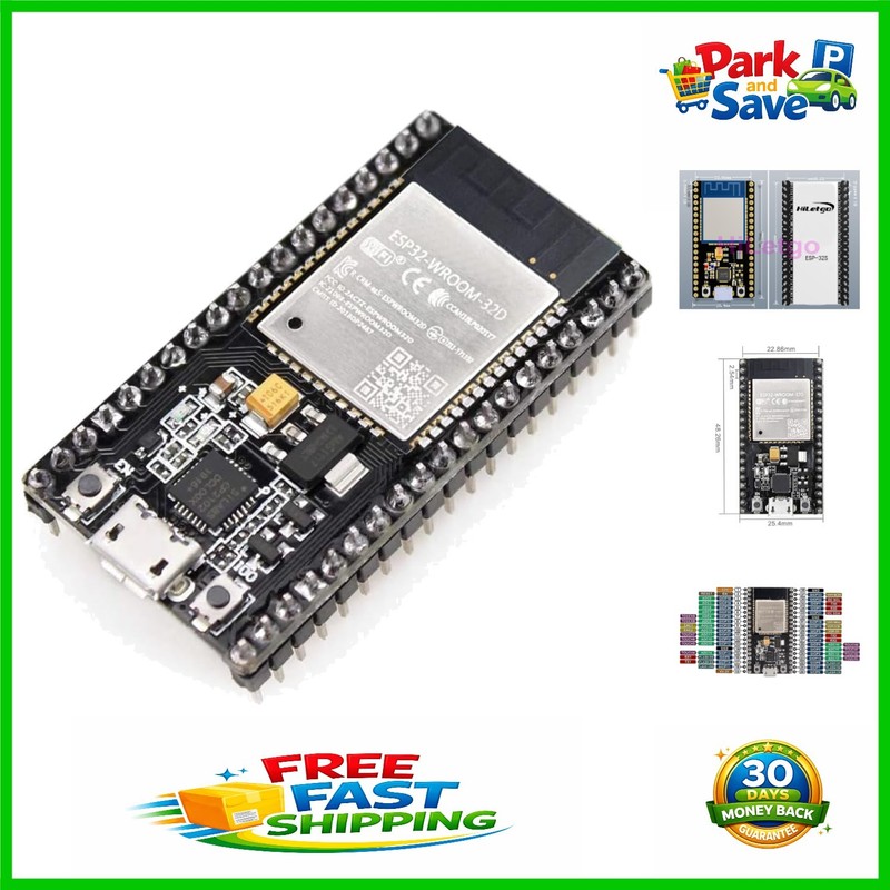 Compact ESP-32S Development Board with Dual-Mode WiFi and Bluetooth Connectivity