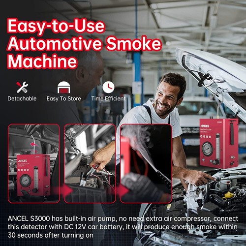 Ancel S3000 Automotive EVAP Smoke Machine Diagnostic Car Leak Detection Tester Ancel S3000 Automotive EVAP Smoke Machine Diagnostic Car Leak Detection Tester