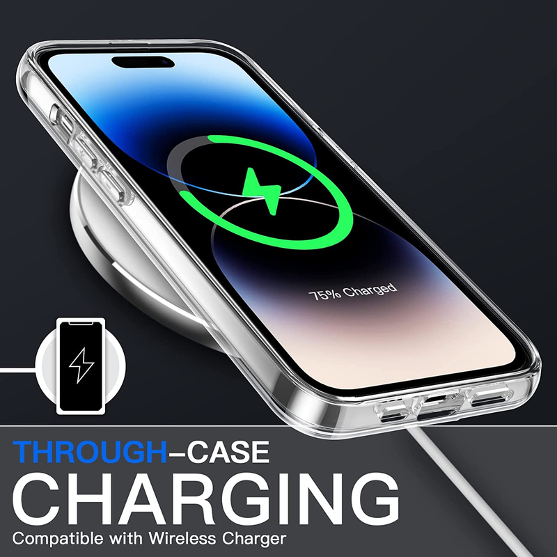 Case for iPhone 14 Pro Max 6.7-Inch, Non-Yellowing Shockproof Phone Bumper Cover