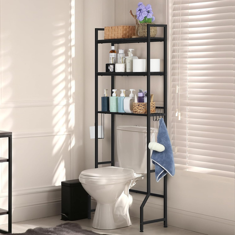 Over The Toilet Storage Over Toilet Rack Bathroom Organizer 3 Tier Toilet Shelf