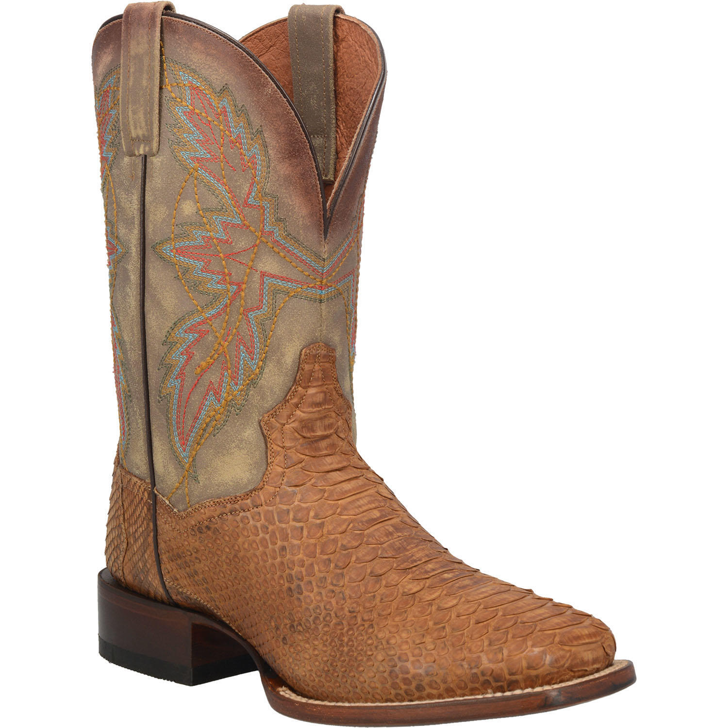 Pre-owned Dan Post Dry Gulch Python Western Cowboy Boots Dp3996 - All Sizes - In Brown