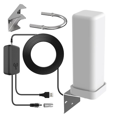 4K 1080P Amplified Signal 360° Waterproof 6000Mile Outdoor TV Antenna Digital HD
