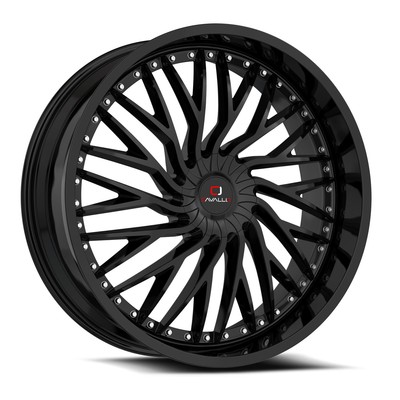 22x8.5 Cavallo CLV-43 Gloss Black Wheel 5x112/5x4.5 (38mm)