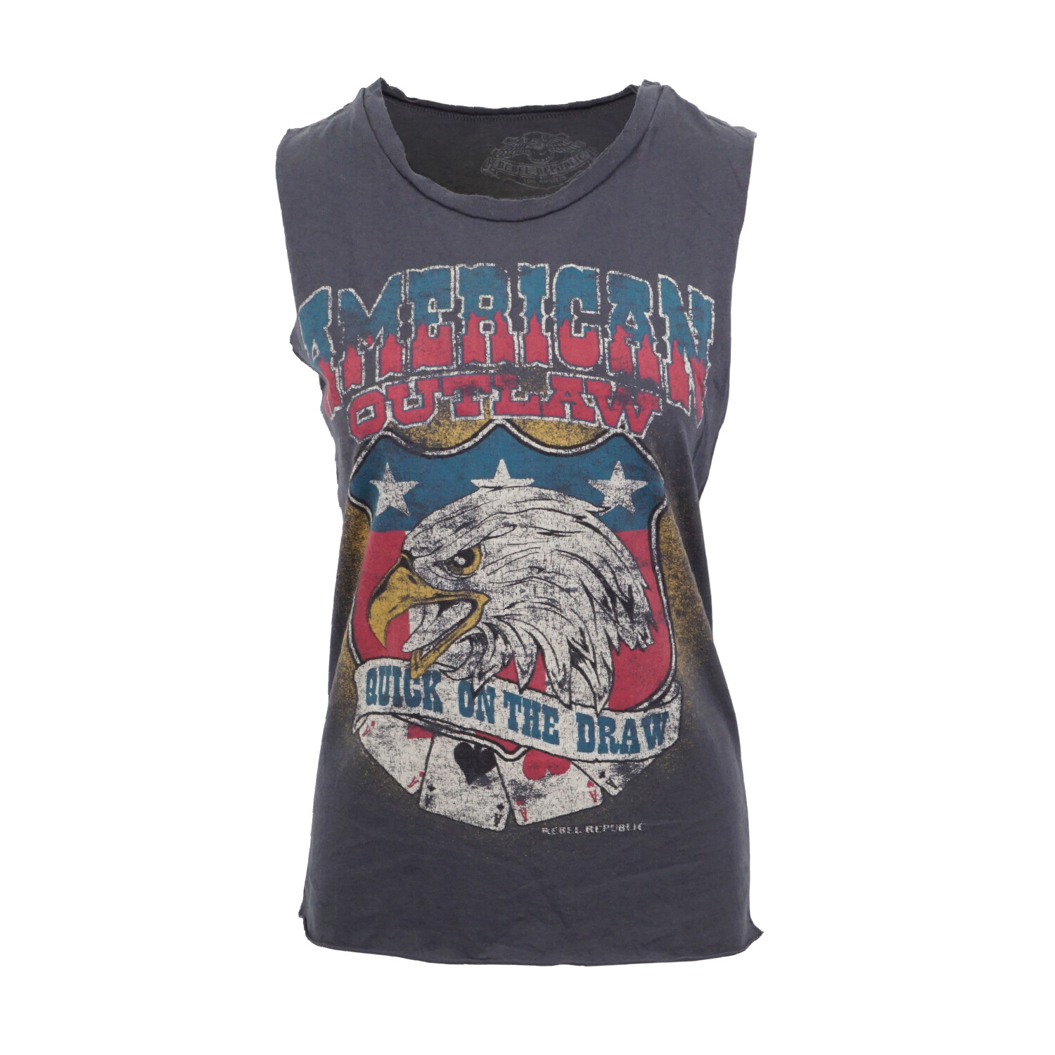 REBEL REPUBLIC WOMENS AMERICAN OUTLAW MUSCLE TANK