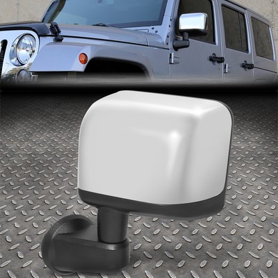 [Регулировка мощности+ Подогрев] Для 14-дюймового зеркала левой боковой двери водителя Jeep Wrangler Хромированное