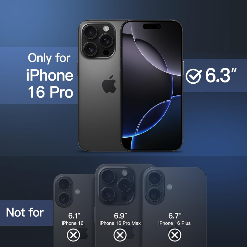 Magnetic Case for iPhone 16 Pro 6.3-Inch with Camera Control Capture Button, Com