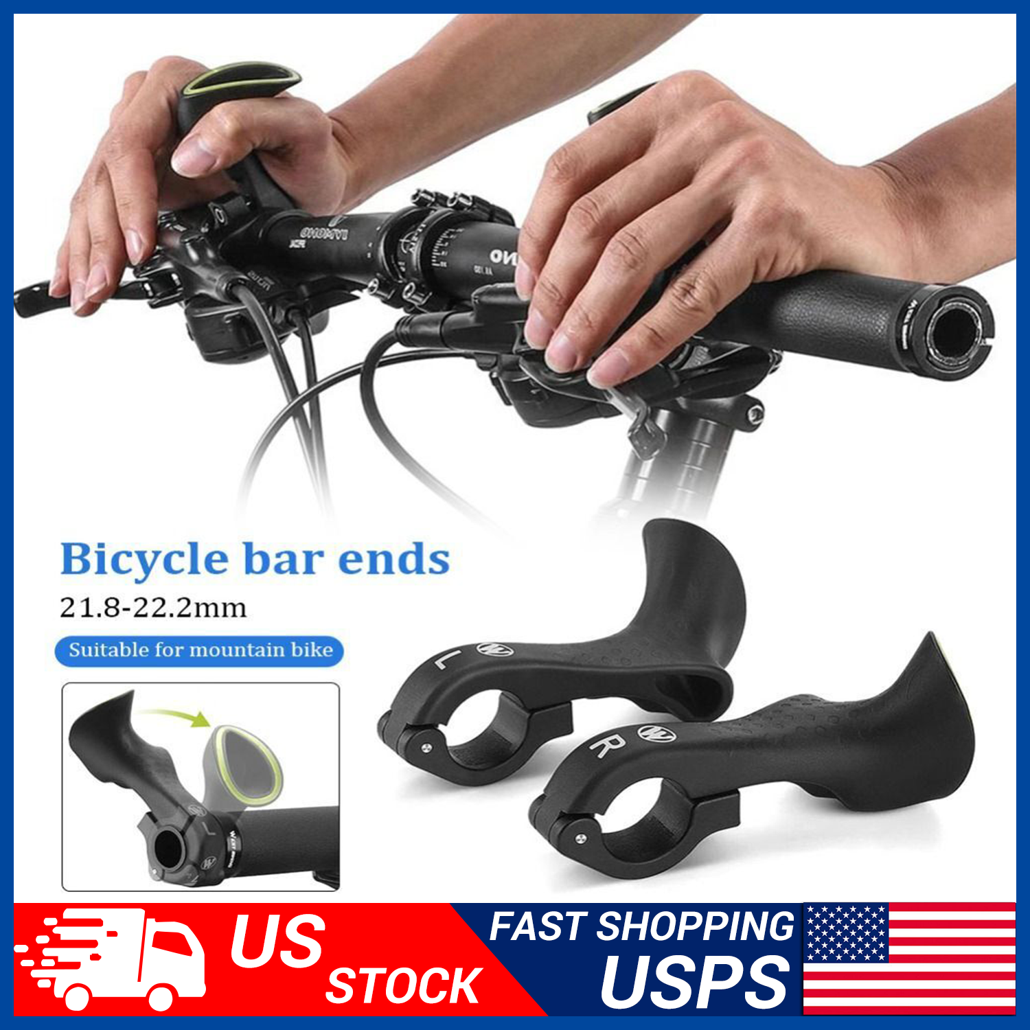 Ergonomic Design Bicycle Inner Bar ends MTB Mountain Bike Handlebar Equipment