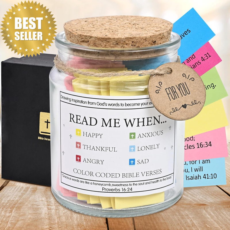 Bible Verse Jar for Emotions, Birthday Friendship Gifts for Women, Christian for