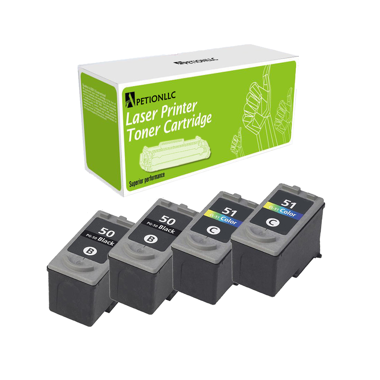 4 Pack Compatible Pg 50 Cl 51 2bk 2color Ink Cartridge