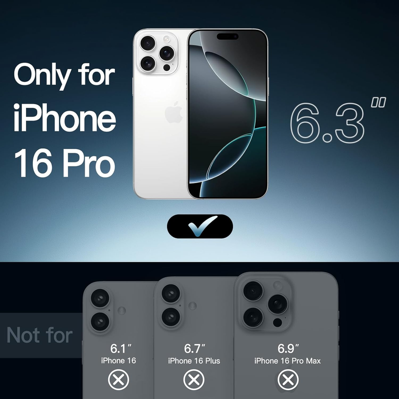 Magnetic Case for iPhone 16 Pro 6.3-Inch Compatible with MagSafe, Shockproof Pho