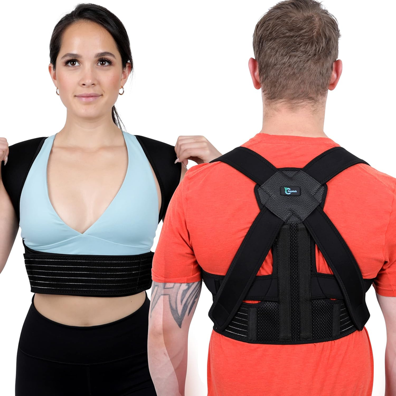 Back Straightener Posture Corrector for Women & Men. HSA/FSA Eligible. Back Brace for Scoliosis & Back Pain Relief. Adjustable Shoulder Brace Hunchback Corrector (L, 38-44