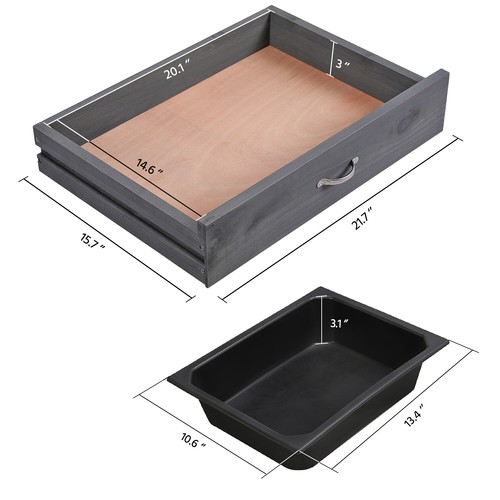 Potting Bench Table Garden Work Planting Benches with Shelf Sink Drawer