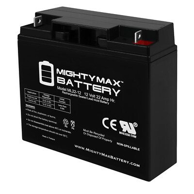 Mighty Max 12V 22AH SLA Battery Replaces Schumacher XP2260 Power Source