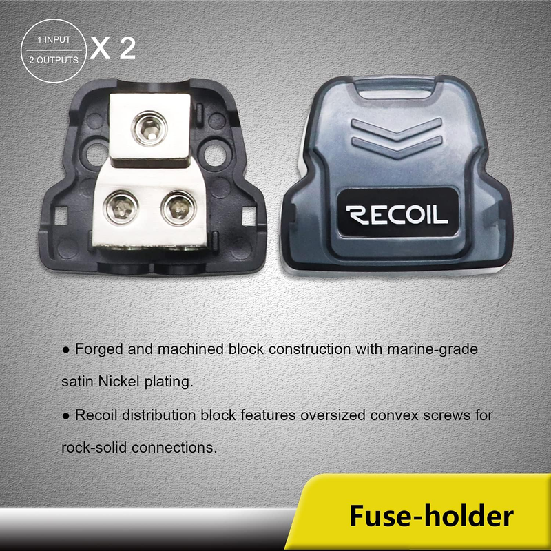 Recoil RC4D True 4 Gauge Car Audio Dual Amplifiers CCA Wiring Installation Kits