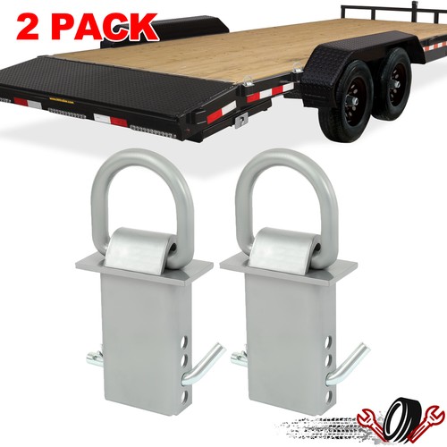 2шт Цинковое регулируемое карманное D-образное кольцо для крепления прицепа для тяжелых условий эксплуатации со стандартным 2x4