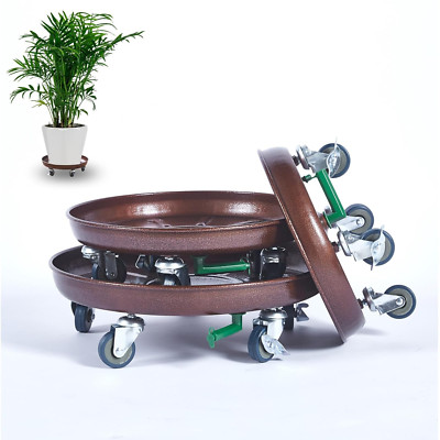 Plant Caddy with Wheels and Drainage - Heavy Duty Rolling Planter Stand for Indo