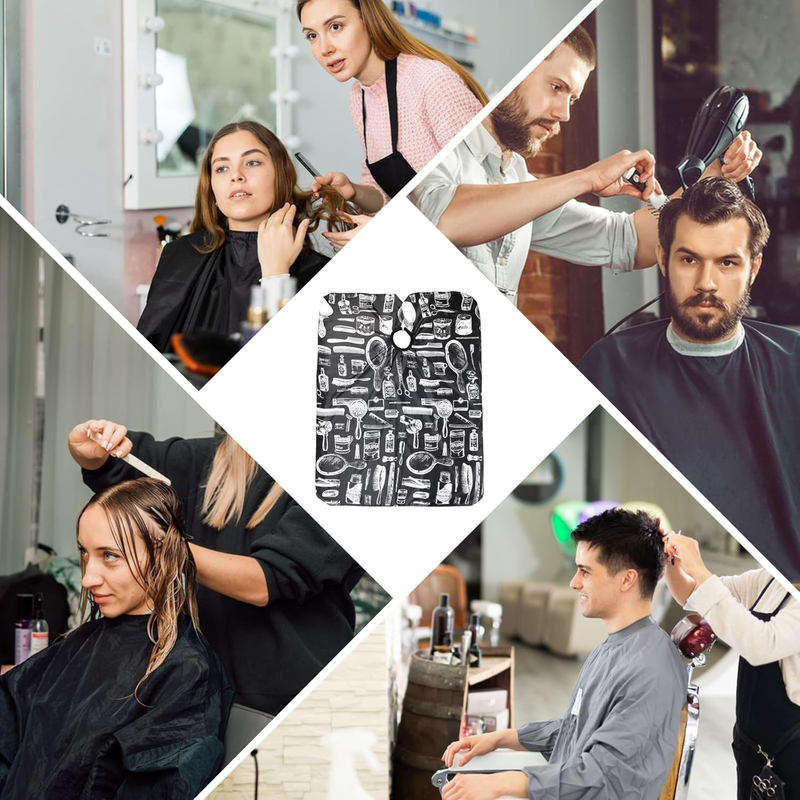 Hair Cutting Gown Barber Cape, Professional Hair Cutting Apron Salon Cape, Haird