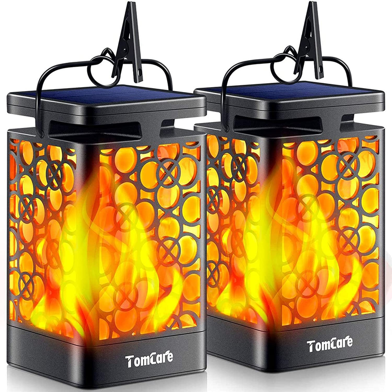 Outdoor Upgraded Solar Lantern Flickering Flame Outdoor Wat