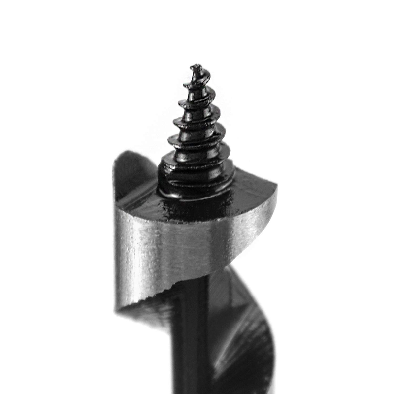 Auger Drill Bit for Wood, 1/2 Inch Diameter x 12 Inch Length, 3/8-Inch Hex Shank