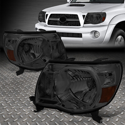 ДЛЯ 05-11 TOYOTA TACOMA ДЫМЧАТЫЙ КОРПУС, ЯНТАРНЫЕ УГЛОВЫЕ ФАРЫ, СМЕННЫЕ ЛАМПЫ