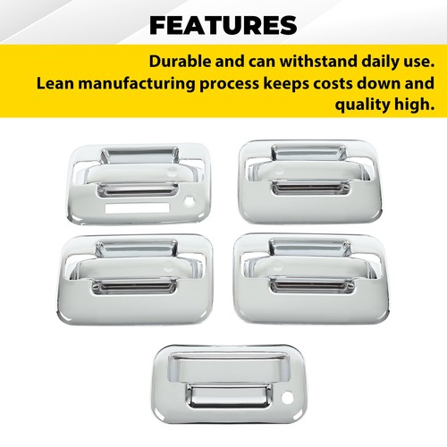 Fit 2004-2014 Ford F150 Chrome 4 Door (With Key Pad) + Tailgate Handle Covers