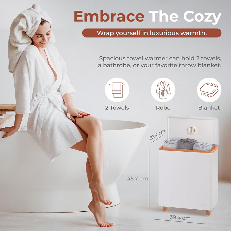 Rectangular Towel Warmer Bucket, Large Capacity Single Touch Towel & Blanket War