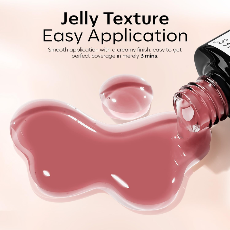Jelly Gel Nail Polish 6 Colors Nude Gel Polish Milky White Neutral Nail Gel Poli